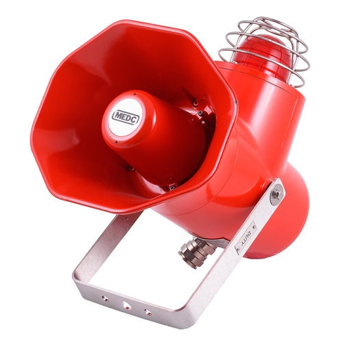 Sirene & Strobo Gama CU1 de 10 Watt (sirene) e 10 Joule (strobo).
