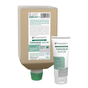 O produto de limpeza da pele TOPSCRUB NATURE não só é uma pasta semifluida de cor bege, como também contem perfume suave.