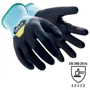 Luva de proteção HexArmor Helix® 3023 desenvolvida em tecido misto HPPE, aço e poliéster de calibre 15.