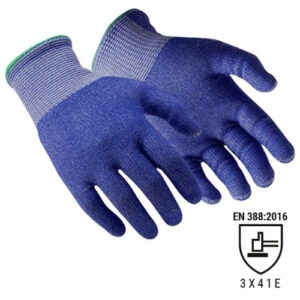 Luva de proteção HexArmor Helix® 3033 desenvolvida em malha especificamente desenvolvida para impedir que as partículas das luvas entrem em contacto com alimentos.