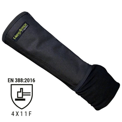 Manga de proteção com classificação de resistência ao corte de nível F ao abrigo da norma EN 388.