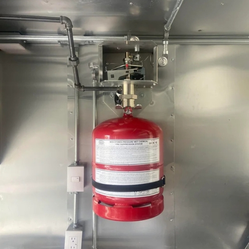 Sistema de supressão de incêndios KitchenShield homologada pelo Underwriters Laboratories (UL).