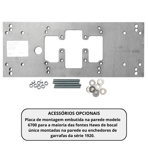O dispensador de água para garrafas modelo 1922HO requer placa de montagem.