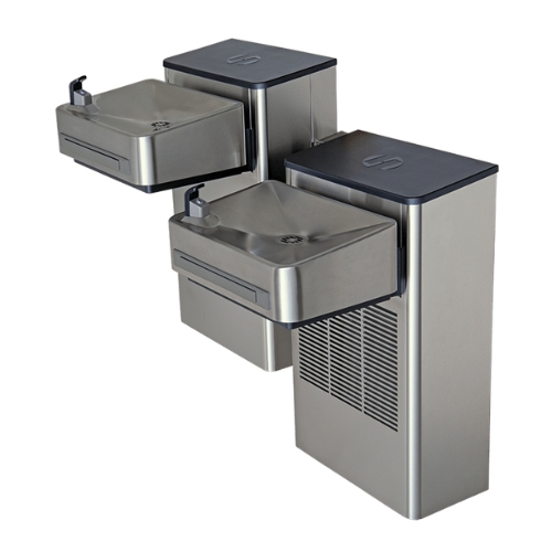 fonte de água filtrada e refrigerada Hi-Lo modelo 1202SF construída em aço inoxidável.
