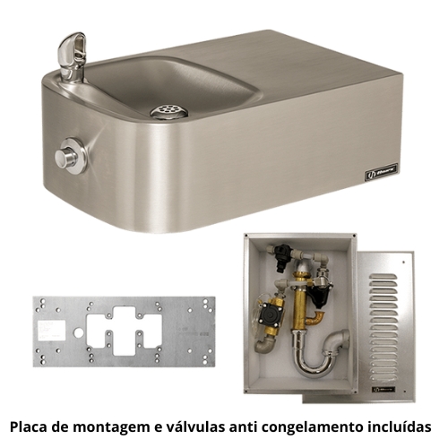 Fonte de água modelo 1109FRB para montagem na parede no exterior.