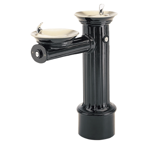 Fonte de água modelo 3511 de pedestal conforme diretiva ADA, resistente a vandalismo.