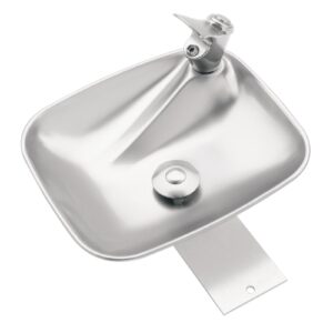 Fonte de água modelo 4010 em aço inoxidável, para montagem encastrada em bancada.