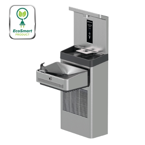 Fonte e dispensador de água filtrada e refrigerada para garrafas modelo 1211SFH, ativada por sensor de movimento.