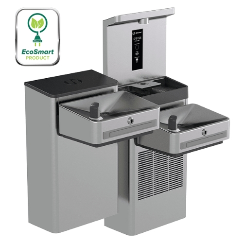 Fonte Hi-Lo e dispensador de água filtrada e refrigerada para garrafas modelo 1212SFH, ativada por sensor de movimento.