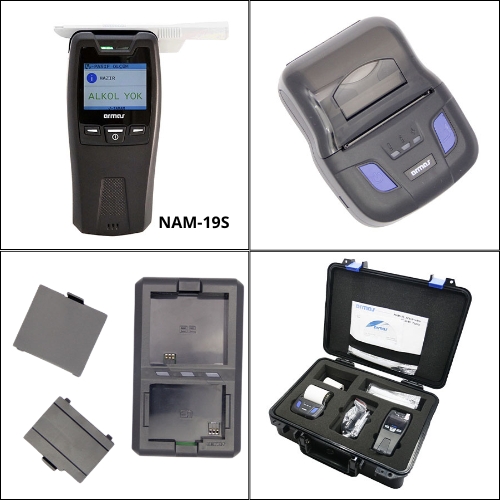 Estojo com equipamento alcoolímetro NAM-19S.