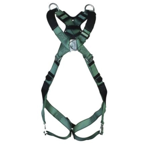 O arnês de segurança V-FORM™ possui fivela RaceFORM patenteada permite um ajuste confortável e justo do arnês de corpo inteiro.