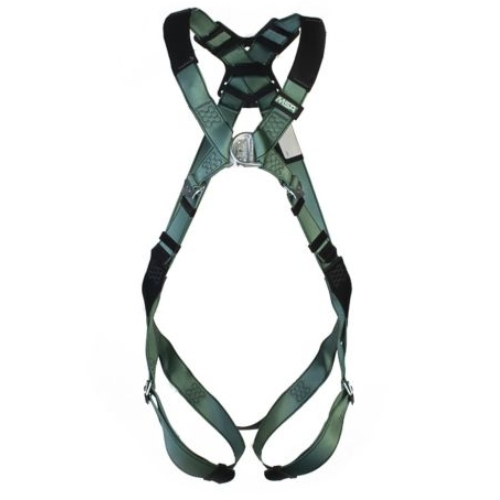 O arnês de segurança V-FORM™ possui corte atlético que se adapta ao corpo.