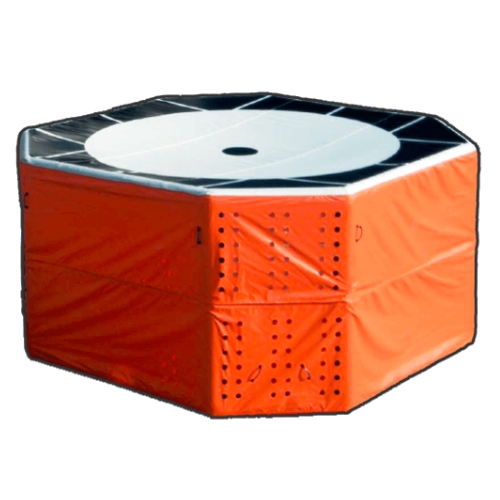 A Almofada de Salto MRC23 foi projetada para suportar saltos de vítimas presas até 23 metros de altura.