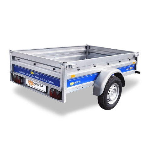 O Atrelado de Carga Modelo LIGHT 20 conta com suportes de fixação robustos.