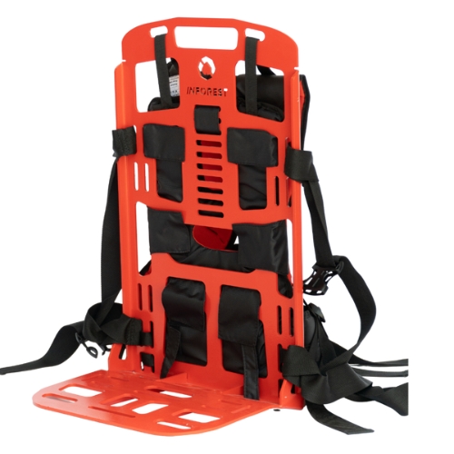 Esta mochila porta mangueira tem uma estrutura rígida em liga de alumínio, resistente e durável.