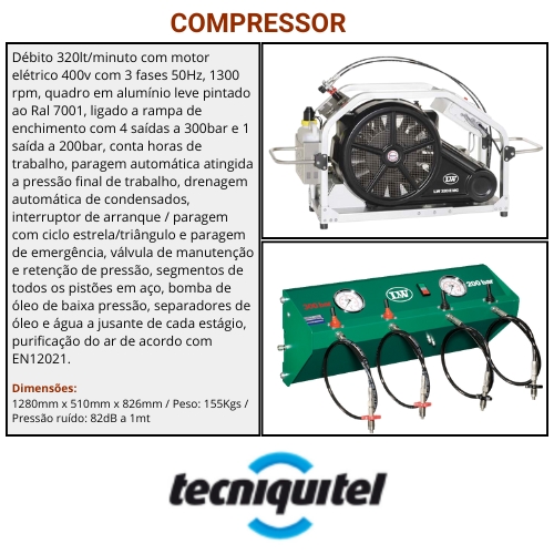 Compressor que integra o reboque.
