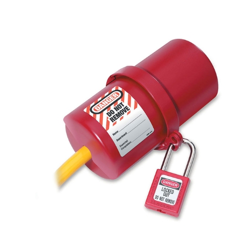 O bloqueio elétrico modelo 488 é uma solução robusta para garantir segurança no bloqueio de fichas elétricas de 220 a 550 volts.