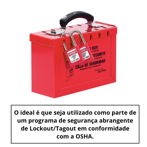 Cofre de bloqueio de grupo vermelho portátil - Latch Tight™.