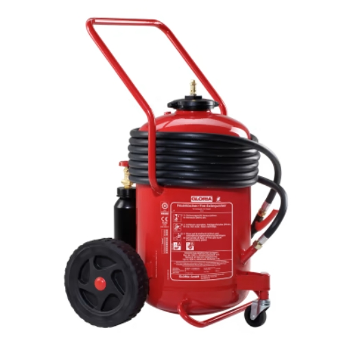 O extintor de espuma SDE 50 S é uma solução altamente eficaz para locais com elevado risco de incêndio, como armazéns de plástico, aeroportos, indústria química e áreas com líquidos inflamáveis.