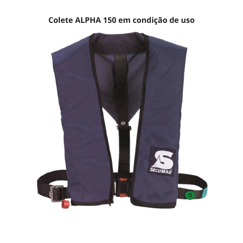 Colete salva-vidas ALPHA 150 para trabalhos profissionais em ambientes aquáticos exigentes.
