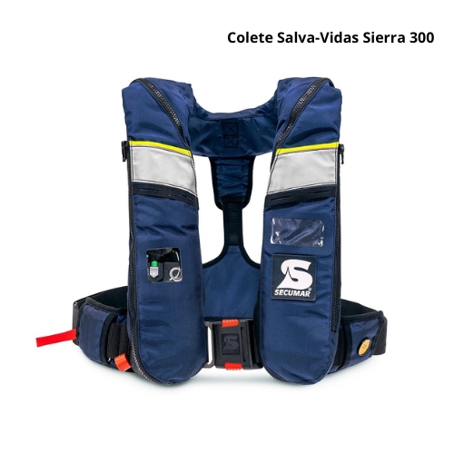 Colete salva-vidas Sierra 300/Sierra 300 Neon com insuflação automática.