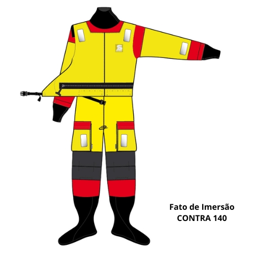 O fato de imersão CONTRA 140/CONTRA 140 SOLAS é impermeável e respirável.